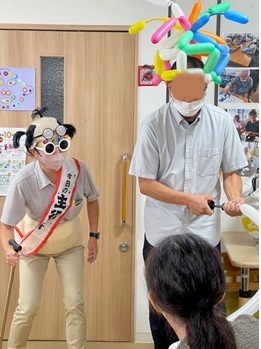 敬老会で風船ショー！